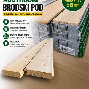 Brodski pod austrijski 19x116x4000mm